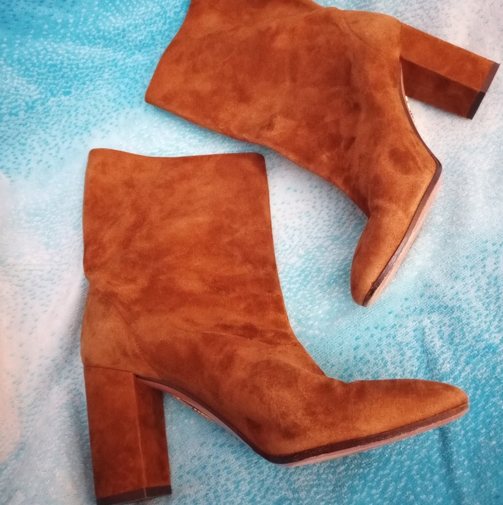 aquazzura boogie suede ankle boots size 8